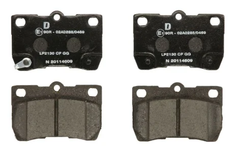 Комплект гальмівних колодок задн, LEXUS GS, IS C, IS II, IS III TOYOTA CROWN, MARK X I, MARK X II 2.2D-4.6 09.03- Delphi LP2130