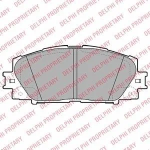 Комплект гальмівних колодок передн, LEXUS CT TOYOTA PRIUS, PRIUS PHV, YARIS 1.5/1.8H 11.05- Delphi LP2135