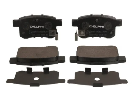 Комплект гальмівних колодок задн, HONDA ACCORD IX, ACCORD VIII, CIVIC III, CIVIC IV 1.5-2.4 03.86- Delphi LP2145