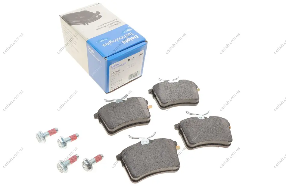 Комплект гальмівних колодок задн, CITROEN BERLINGO, BERLINGO MULTISPACE PEUGEOT 308, 308 I, PARTNER, PARTNER TEPEE 1.2-Electric 09.07- Delphi LP2147 (фото 1)