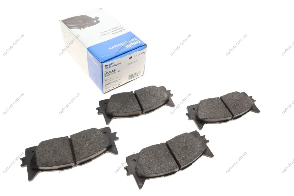 Комплект гальмівних колодок передн, LEXUS ES TOYOTA AVALON, CAMRY 2.0-3.5 01.05- Delphi LP2169 (фото 1)