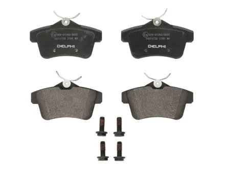 Комплект гальмівних колодок задн, DS DS 4, DS 5 CITROEN C4 II, DS4, DS5 FIAT TIPO PEUGEOT 3008, 3008 I, 308, 308 I, 5008, 5008 I, 508 I, RCZ 1.2-2.0DH 01.08- Delphi LP2180