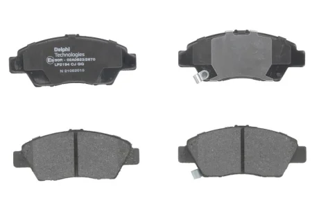Комплект гальмівних колодок передн, HONDA CITY V, CIVIC VIII, CR-Z, INSIGHT, JAZZ III, JAZZ IV, JAZZ V 1.2-1.5H 01.06- Delphi LP2194