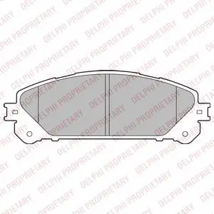 Комплект гальмівних колодок передн, LEXUS ES, LM, NX, NX II, RX, RZ SUZUKI ACROSS, EVITARA TOYOTA ALPHARD / VELLFIRE, BZ4X, CAMRY, C-HR+, HIGHLANDER, HIGHLANDER / KLUGER 2.0-Electric 10.05- Delphi LP2201 (фото 1)