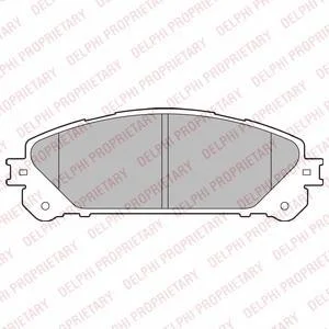 Комплект гальмівних колодок передн, LEXUS ES, LM, NX, NX II, RX, RZ SUZUKI ACROSS, EVITARA TOYOTA ALPHARD / VELLFIRE, BZ4X, CAMRY, C-HR+, HIGHLANDER, HIGHLANDER / KLUGER 2.0-Electric 10.05- Delphi LP2201