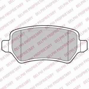 Комплект гальмівних колодок задн, LADA KALINA OPEL ASTRA F CLASSIC, ASTRA G, ASTRA G CLASSIC, ASTRA H, ASTRA H CLASSIC, ASTRA H GTC, COMBO, COMBO TOUR, CORSA C, MERIVA A 1.2-2.2D 01.98- Delphi LP2209
