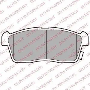Комплект гальмівних колодок передн, MITSUBISHI MIRAGE / SPACE STAR VI NISSAN PIXO SUZUKI ALTO VI, ALTO VII, CELERIO, IGNIS II, IGNIS III 1.0-1.5 06.02- Delphi LP2219 (фото 1)