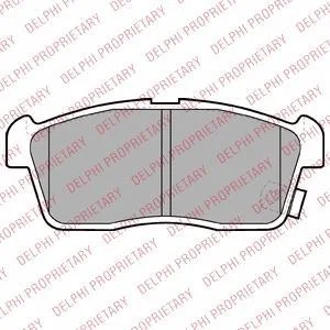 Комплект гальмівних колодок передн, MITSUBISHI MIRAGE / SPACE STAR VI NISSAN PIXO SUZUKI ALTO VI, ALTO VII, CELERIO, IGNIS II, IGNIS III 1.0-1.5 06.02- Delphi LP2219