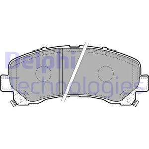 Комплект гальмівних колодок передн, CHEVROLET TRAILBLAZER ISUZU D-MAX I, D-MAX II MAXUS T60, T60 MAX, T90 1.9D-Electric 05.02- Delphi LP2229