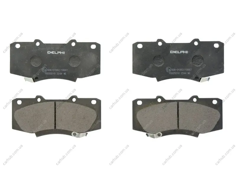 Комплект гальмівних колодок передн, TOYOTA HILUX VII 2.5D/3.0D 02.05- Delphi LP2244 (фото 1)