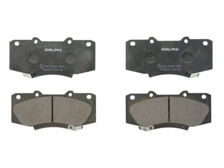 Комплект гальмівних колодок передн, TOYOTA HILUX VII 2.5D/3.0D 03.05-09.15 Delphi LP2244