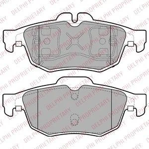 Комплект гальмівних колодок задн, RENAULT LATITUDE 1.5D-3.0D 07.10- Delphi LP2259
