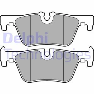 Комплект гальмівних колодок задн, BMW 1 (F20), 1 (F21), 2 (F22, F87), 2 (F23), 3 (F30, F80), 3 (F31), 3 GRAN TURISMO (F34), 4 (F32, F82), 4 (F33, F83), 4 GRAN COUPE (F36) 1.5-2.0H 07.11- Delphi LP2286