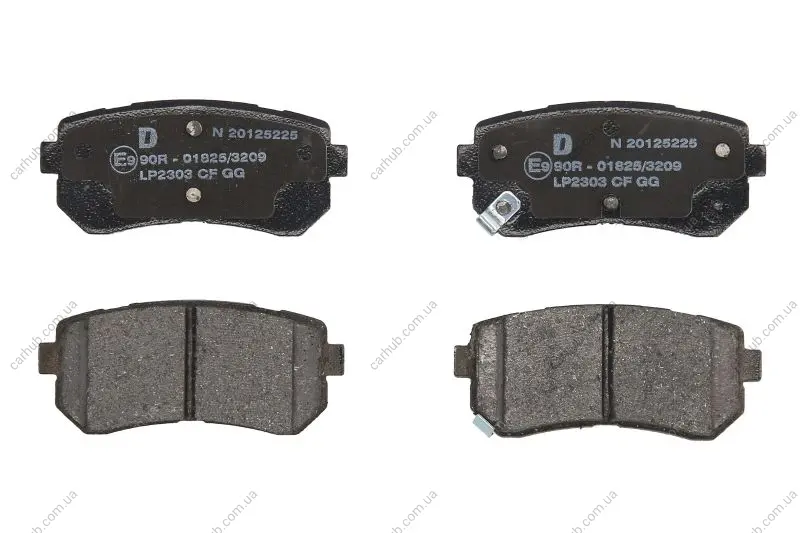 Комплект гальмівних колодок задн, HYUNDAI CRETA, I20 I, I30, IX35, KONA, SONATA VII KIA OPTIMA, PICANTO II, PICANTO III, SOUL II 1.0-2.4 10.07- Delphi LP2303 (фото 1)