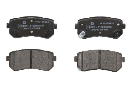 Комплект гальмівних колодок задн, HYUNDAI CRETA, I20 I, I30, IX35, KONA, KONA/SUV, SONATA VII KIA OPTIMA, PICANTO II, PICANTO III, SOUL II 1.0-2.4 10.07- Delphi LP2303