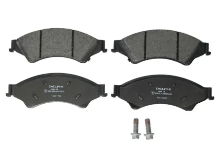 Комплект гальмівних колодок передн (з шумопоглинаючою пластиною), FORD RANGER FORD USA RANGER MAZDA BT-50 II 2.0D-3.2D 04.11- Delphi LP2484