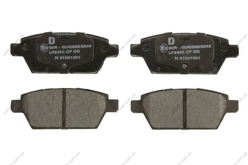 Комплект гальмівних колодок задн, DACIA SANDERO FORD USA FUSION MAZDA 323 F V, 6 MITSUBISHI GALANT IV RENAULT THALIA I 1.4-2.3D 09.80-12.12 Delphi LP2493 (фото 1)