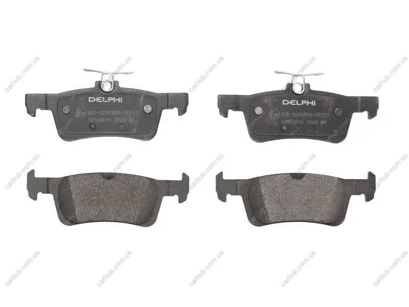 Комплект гальмівних колодок задн, CITROEN BERLINGO PEUGEOT 3008 II, 308, 308 II, 508 II, PARTNER, RIFTER 1.2-2.0D 09.13- Delphi LP2503 (фото 1)