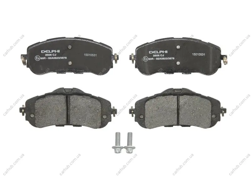 Комплект гальмівних колодок передн, CITROEN BERLINGO OPEL ASTRA L, COMBO PEUGEOT 308, 308 II, 308 III, PARTNER, RIFTER TOYOTA PROACE CITY 1.2-Electric 09.13- Delphi LP2506 (фото 1)