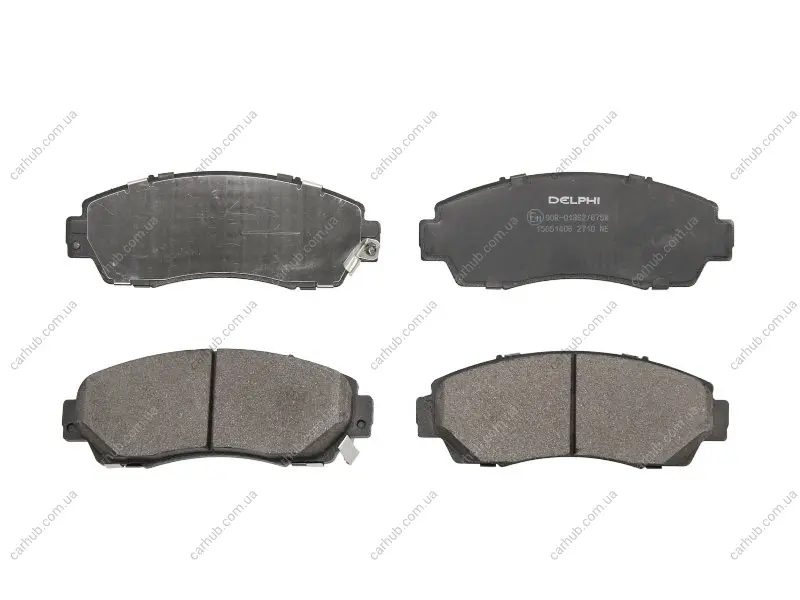 Комплект гальмівних колодок передн, HONDA CROSSTOUR I, CR-V IV, CR-V V, CR-V VI, ODYSSEY 1.5-3.5 09.05- Delphi LP2710 (фото 1)