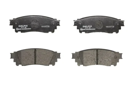 Комплект гальмівних колодок задн, LEXUS ES, NX, UX TOYOTA CAMRY 2.0-3.5 07.14- Delphi LP3171