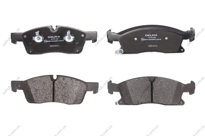 Комплект гальмівних колодок передн, DODGE DURANGO JEEP GRAND CHEROKEE, GRAND CHEROKEE IV 3.0-6.4 11.10- Delphi LP3173 (фото 1)