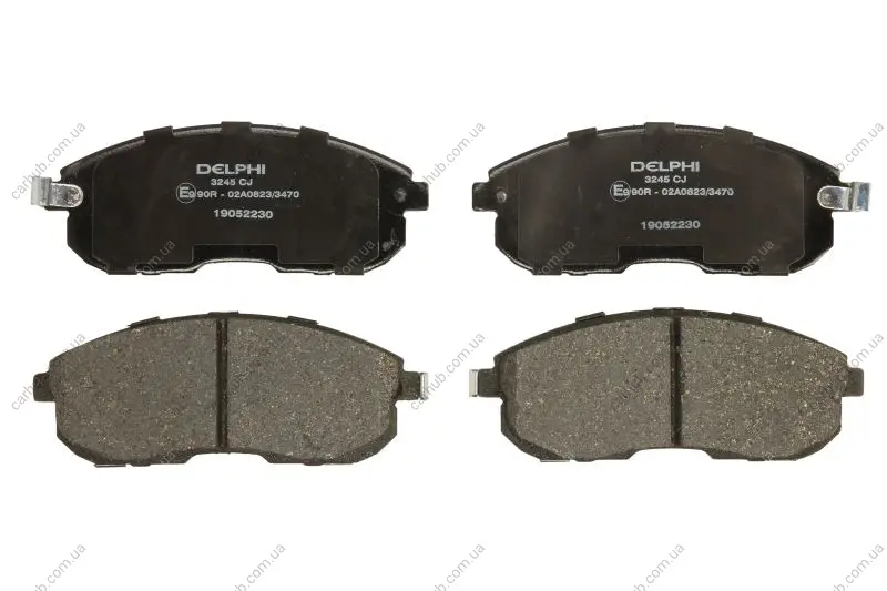 Комплект гальмівних колодок передн, INFINITI FX, I30 NISSAN 200SX, CUBE, JUKE, MAXIMA / MAXIMA QX IV, MAXIMA III, MAXIMA VI, MICRA II, MICRA III, NOTE, PRIMERA, PULSAR, QUEST 1.0-3.5 09.88- Delphi LP3245 (фото 1)