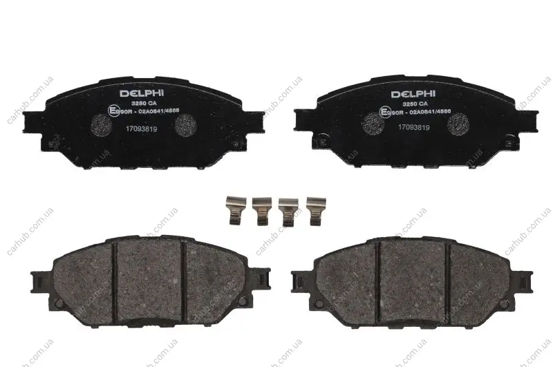 Комплект гальмівних колодок передн, TOYOTA HILUX VIII 2.4D/2.8D 05.15- Delphi LP3250 (фото 1)
