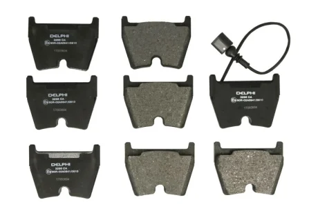 Комплект гальмівних колодок передн, AUDI A3, Q3, TT 1.0-2.5 09.12- Delphi LP3266
