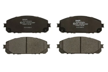 Комплект гальмівних колодок передн, JEEP CHEROKEE 2.0-3.2 11.13- Delphi LP3271