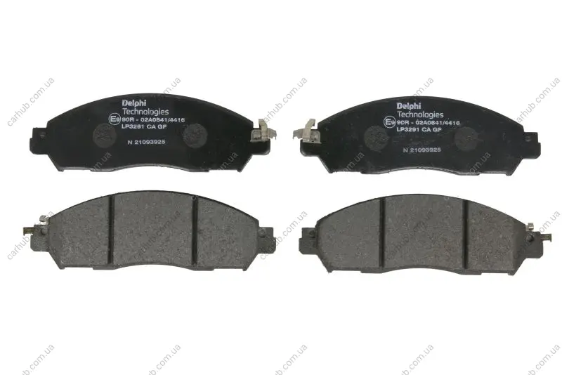 Комплект гальмівних колодок передн, NISSAN LEAF, NAVARA NP300, NV200, NV200 / EVALIA RENAULT ALASKAN 2.3D/2.5D/Electric 05.14- Delphi LP3291 (фото 1)