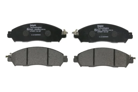 Комплект гальмівних колодок передн, NISSAN LEAF, NAVARA NP300, NV200, NV200 / EVALIA RENAULT ALASKAN 2.3D/2.5D/Electric 05.14- Delphi LP3291