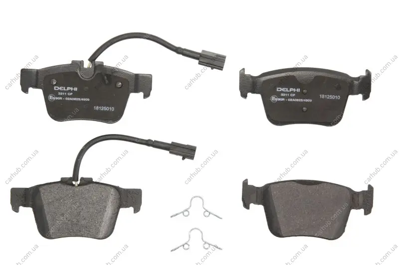 Комплект гальмівних колодок задн, ALFA ROMEO GIULIA, STELVIO MASERATI GHIBLI III, LEVANTE, QUATTROPORTE VI 2.0-3.8 08.13- Delphi LP3311 (фото 1)