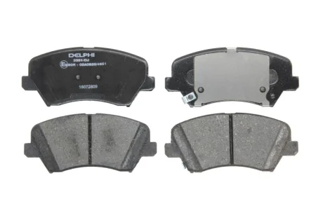 Комплект гальмівних колодок передн, HYUNDAI I30 KIA CEE\'D, CEED, CERATO IV, PRO CEE\'D 1.0-1.6D 05.13- Delphi LP3361
