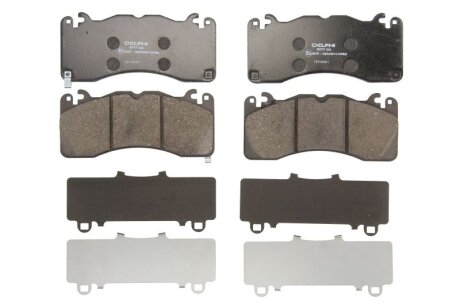 Комплект гальмівних колодок передн, FORD USA MUSTANG 2.3/5.0/5.2 12.14- Delphi LP3377