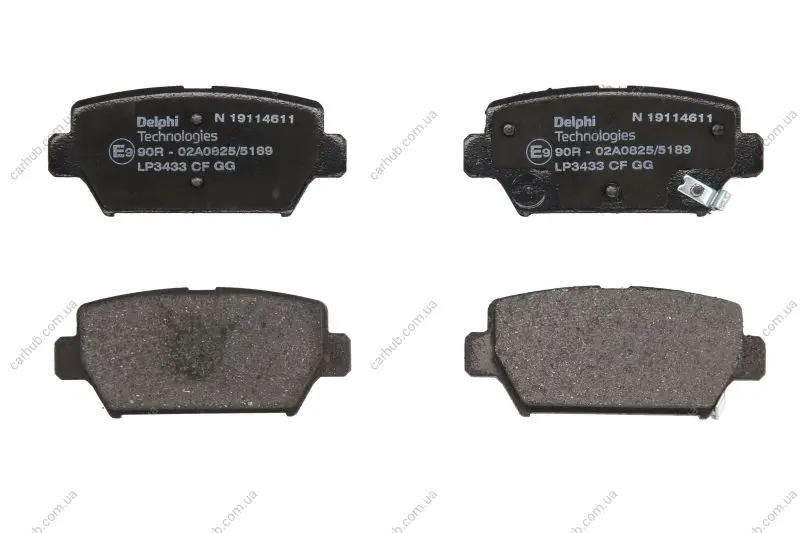 Комплект гальмівних колодок задн, MITSUBISHI ECLIPSE CROSS 1.5/2.0/2.2D 10.17- Delphi LP3433 (фото 1)
