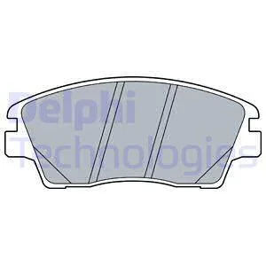 Комплект гальмівних колодок передн, HYUNDAI ELANTRA VI, IX35, KONA, TUCSON KIA SPORTAGE IV 1.6-2.4 11.13-05.23 Delphi LP3519
