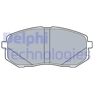 Комплект гальмівних колодок передн, HYUNDAI KONA, TUCSON KIA CEED, NIRO I, OPTIMA, PROCEED, SPORTAGE IV, XCEED 1.0-Electric 06.15- Delphi LP3538 (фото 1)