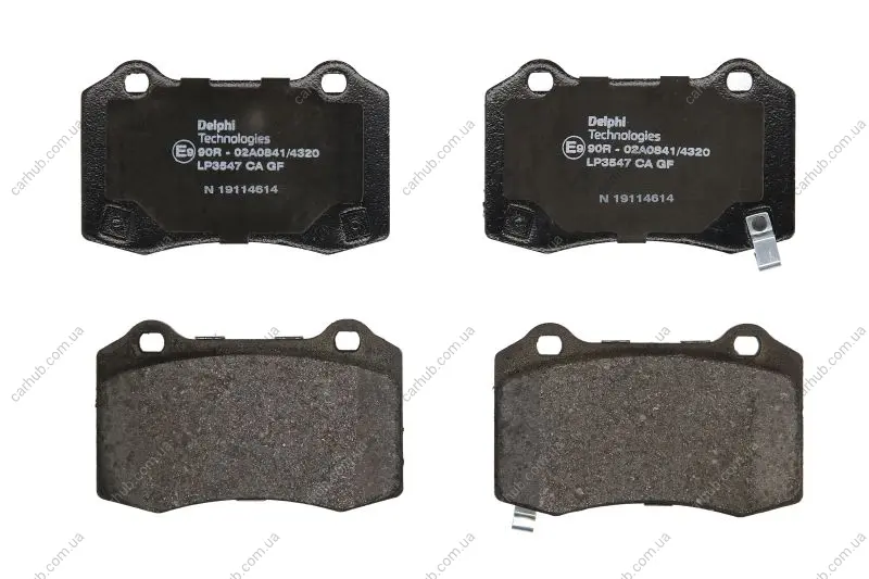 Комплект гальмівних колодок задн, CHEVROLET CAMARO CHRYSLER 300C DODGE CHALLENGER, CHARGER JEEP GRAND CHEROKEE, GRAND CHEROKEE III, GRAND CHEROKEE IV TESLA MODEL X 3.0-Electric 06.05- Delphi LP3547 (фото 1)