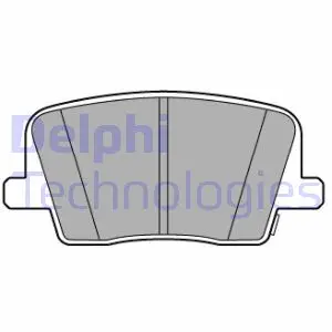 Комплект гальмівних колодок задн, SSANGYONG MUSSO, MUSSO GRAND, REXTON 2.0/2.2D 07.17- Delphi LP3581 (фото 1)