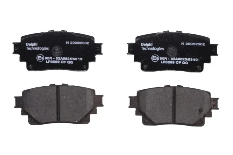 Комплект гальмівних колодок задн, LEXUS LM, NX II, RX, RZ, UX SUZUKI ACROSS TOYOTA BZ4X, C-HR+, HIGHLANDER, RAV 4 V, YARIS CROSS 1.5-Electric 12.18- Delphi LP3599