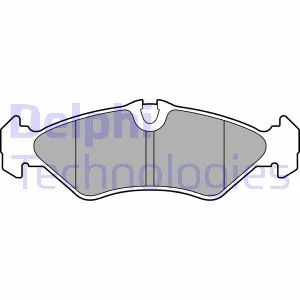 Комплект гальмівних колодок задн, MERCEDES SPRINTER 2-T (B901, B902) VW LT 28-35 II, LT 28-46 II 2.1D-2.9D 01.95-07.06 Delphi LP3664
