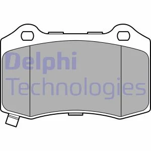 Комплект гальмівних колодок задн, CHEVROLET CAMARO CHRYSLER 300C DODGE CHALLENGER, CHARGER JEEP GRAND CHEROKEE, GRAND CHEROKEE IV 2.7-6.4 09.04- Delphi LP3676