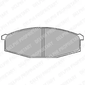 Комплект гальмівних колодок передн, NISSAN 280ZX,ZXT, PATROL GR IV, PATROL III/1, PATROL III/2, URVAN 2.0-4.2D 10.78-06.97 Delphi LP373 (фото 1)