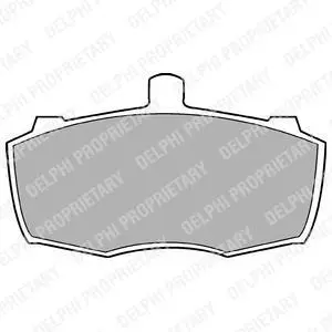 Комплект гальмівних колодок передн, DAF 400-SERIE FORD TRANSIT LAND ROVER 110/127 LDV 400, CONVOY 2.0-3.5 09.83-04.09 Delphi LP413 (фото 1)