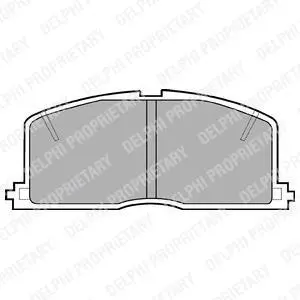 Комплект гальмівних колодок передн, TOYOTA AVENSIS, CAMRY, CARINA E VI, CARINA IV, CARINA V, CARINA VII, CELICA, COROLLA, COROLLA FX, CORONA, CORONA EXIV, MR2 I, MR2 II 1.0-2.0D 04.70-04.03 Delphi LP460 (фото 1)