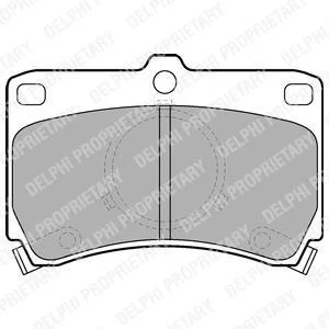 Комплект гальмівних колодок передн, MAZDA 323 II, 323 III 1.1-1.7D 08.85-10.95 Delphi LP531