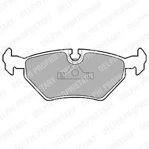 Комплект гальмівних колодок задн, BMW 3 (E30), 3 (E36), 3 (E46), 5 (E34), 7 (E32), Z1, Z3 (E36), Z4 (E85), Z4 (E86) MG MG X-POWER 1.6-5.0 03.85-02.09 Delphi LP555