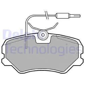 Комплект гальмівних колодок передн, CITROEN ZX PEUGEOT 405 I, 405 II, 405 II/KOMBI 1.4-2.0 01.87-06.97 Delphi LP564 (фото 1)