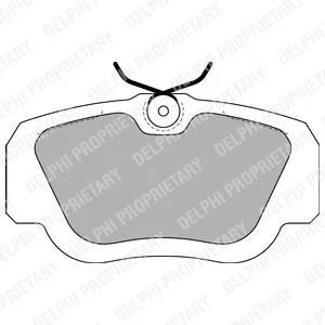 Комплект гальмівних колодок передн, MERCEDES 190 (W201) 1.8-2.6 10.82-08.93 Delphi LP597